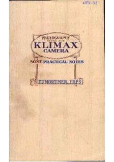 Butcher and Sons Klimax manual. Camera Instructions.